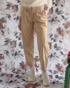 Pantalón Wide Pana Beige